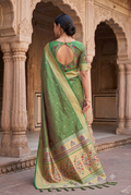 Mehandi Paithani Silk Saree - PRU37624