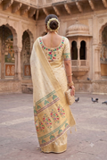 Cream Paithani Silk Saree - PRU37629